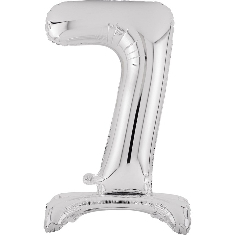 Balloon Foil 76cm 7 Standing Silver Shape