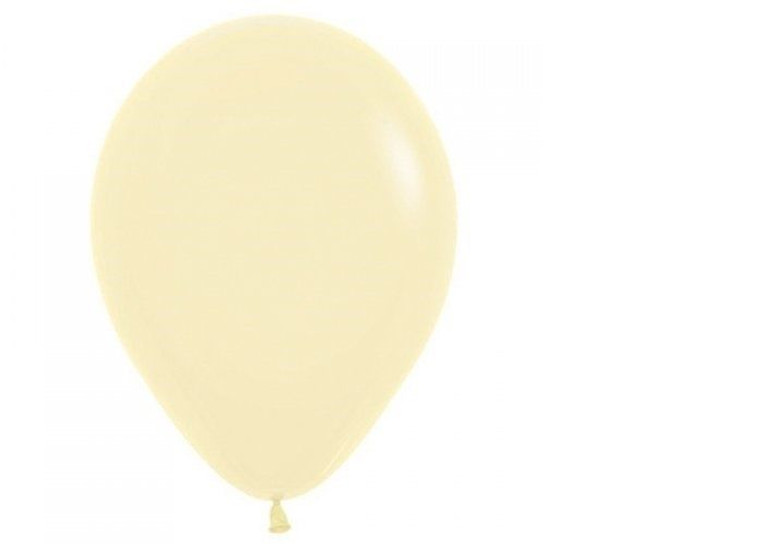 Balloon 30cm Inflated Hi-Float Pastel Ivory Sempertex Latex Each