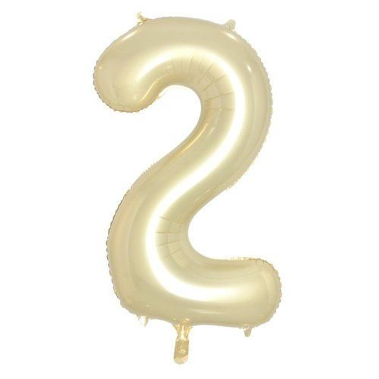 Balloon Foil 86cm 2 Inflated Luxe Gold Shape