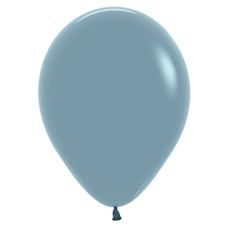 Balloon 30cm Inflated Pastel Dusk Blue Latex