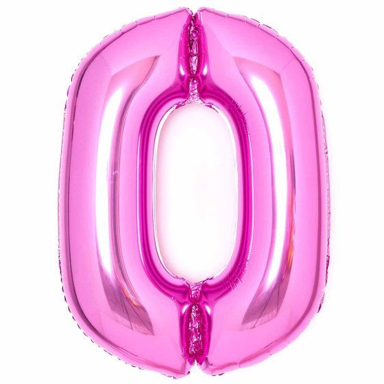 Balloon Foil 91cm 0 Pink Shape