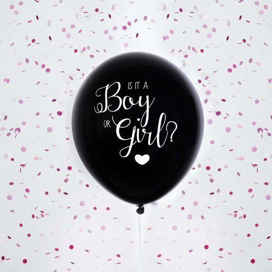 Balloon Latex 45cm Inflated Gender Reveal Pink