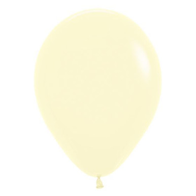 Balloon 30cm Inflated Pastel Yellow Latex Each - All Party Supplies