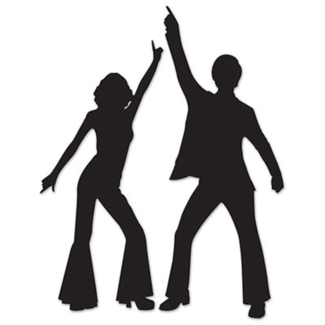 50s dancing couple silhouette