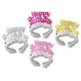 Happy Birthday Tiaras with Fringe