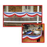 Stars & Stripes Fabric Bunting - 5 feet 10 inch