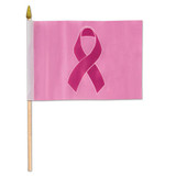 Pink Ribbon Flag - Rayon