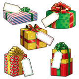 Mini Christmas Gift Cutouts