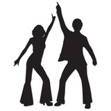 Disco Dancing Silhouettes