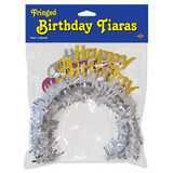 Pkgd Happy Birthday Tiaras w/Fringe