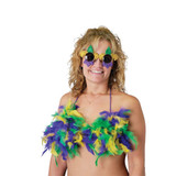 Mardi Gras Feathered Bikini Top