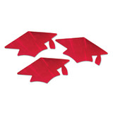 Red Metallic Grad Cap Cutouts