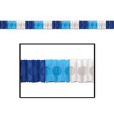 Tissue Garland (Blue/White/Lt Blue)