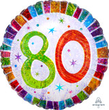 Radiant Birthday 80 Balloon