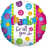 18-Inch Thanks For All You Do Marbles Balloon