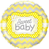 18-Inch Sweet Baby Yellow Patterns Balloon