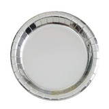 Silver 7" Plates 8 Count