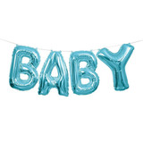 14-Inch Blue "Baby" Letter Balloon Banner Kit
