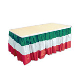 Red, White & Green Table Skirting