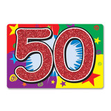 Glittered 50 Sign