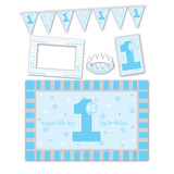 1st Birthday Blue High Chair Decorating Kit