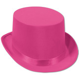 Satin Sleek Pink Top Hat