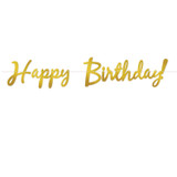 Foil Happy Birthday Streamer in Gold