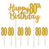 Happy 80th Birthday Cake Topper