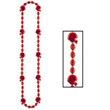 Football Beads Necklace (Red) Party Accessory