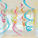 Multi-Colored Plastic Swirl Decorations