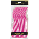 Bright Pink Plastic Fork