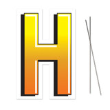 Letter H Yard Sign With Metal Stakes