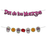 Dia De Los Muertos Banners Sugar Skull Day Of The Dead Decorations