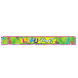 Metallic Plastic Fringed Luau Banners