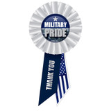 Military Pride Rosette - White