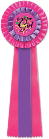 Purple Birthday Girl Deluxe Rosette