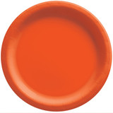Orange Round Paper Plates
