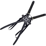 Adults Double Ninja Swords Fancy Dress Prop