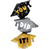 38" Grad Cap Trio Foil Balloon