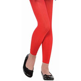 Child Costume Footless Tights - Red