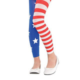 Patriotic American Flag Child Footless Tights
