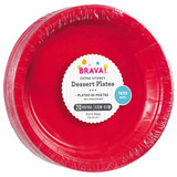 7" Apple Red Round Paper Plates