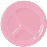 10.25" New Pink Divided Round Plates