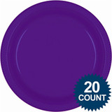 10.25" New Purple Round Plastic Plates