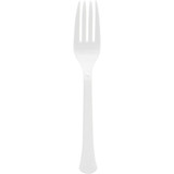 Frosty White Heavy Weight Plastic Forks