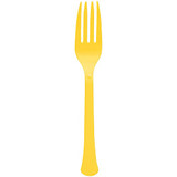 Yellow Sunshine Heavy Weight Plastic Forks