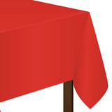 Apple Red Plastic Tablecover, 54" x 108"