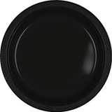 Black 10 1/4" Plastic Dinner Plates - 20 ct.