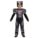 Minecraft Netherite Armor Classic Grey Jumpsuit Costume - Large