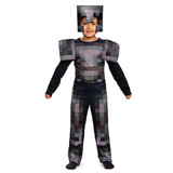 Minecraft Netherite Armor Classic Grey Jumpsuit Costume - Medium